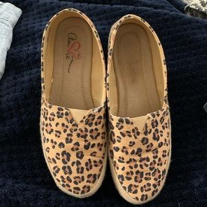 Leopard print flats
